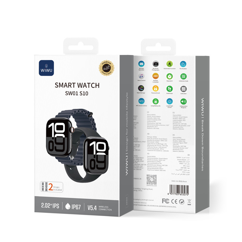 Смарт-годинник WIWU Smart Watch SW01 Black Одеса - фото 2