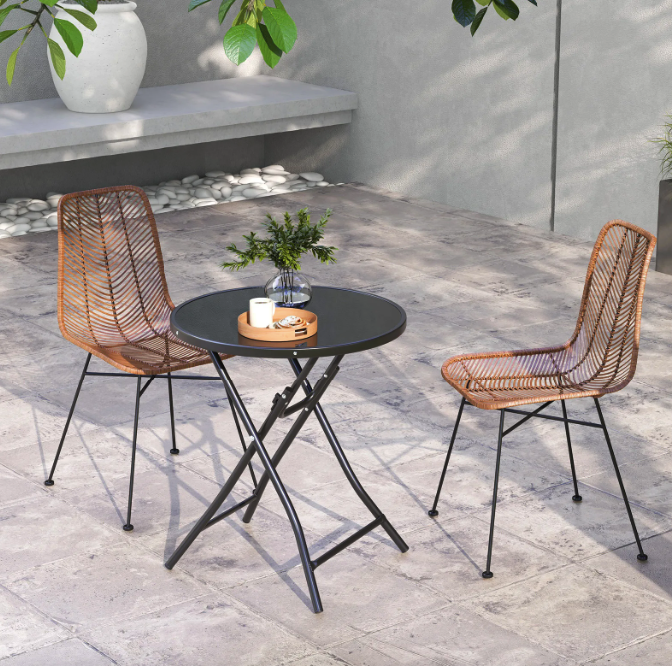 Стіл садовий Costway Mix складаний круглий Киев - изображение 4