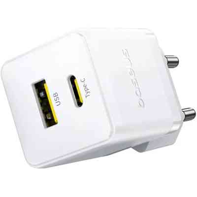 Зарядное устройство Baseus Palm Fast Charger C+U 20W moon white (P10111608213-00) Винница