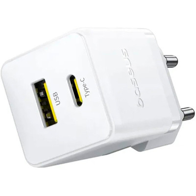 Зарядний пристрій Baseus Palm Fast Charger C+U 20W moon white (P10111608213-00) Вінниця - фото 2