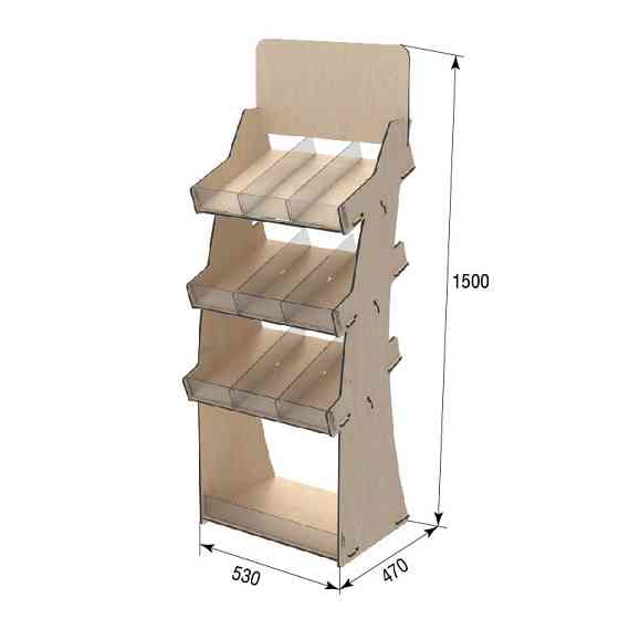 Стеллаж из фанеры EKOSTAR 530х470х1500 Киев