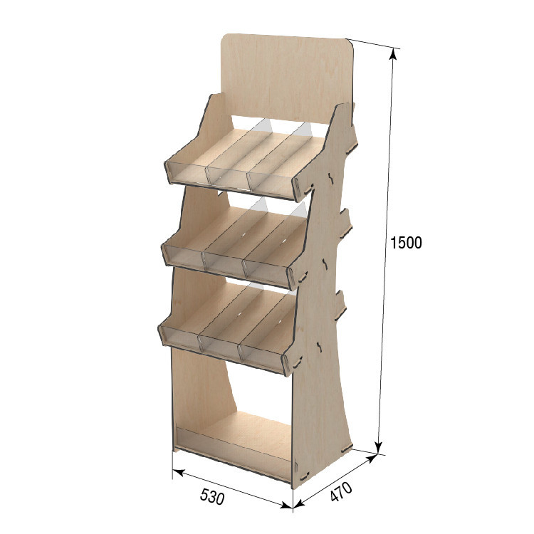 Стеллаж из фанеры EKOSTAR 530х470х1500 Киев - изображение 4