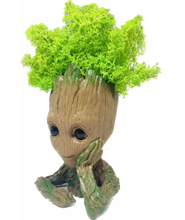 Кашпо горшочек со стабилизированным мхом Грут Groot G1 Винница