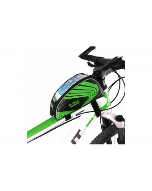 Сумка на раму B-Soul BAO-001, для смарфонів, чорно-зелена Бровари - фото 3