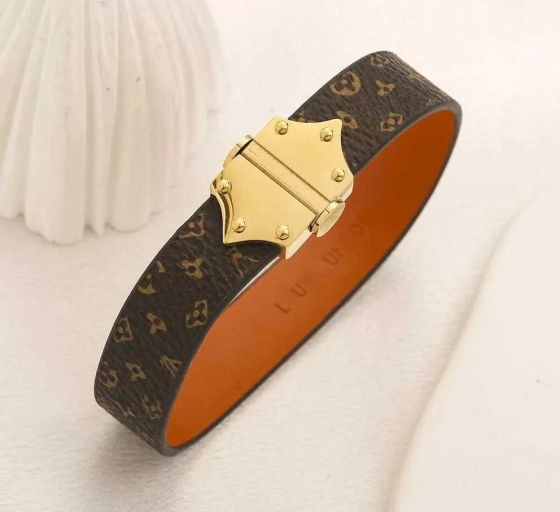 Браслет кожаный женский LV0160 Коричневый Винница