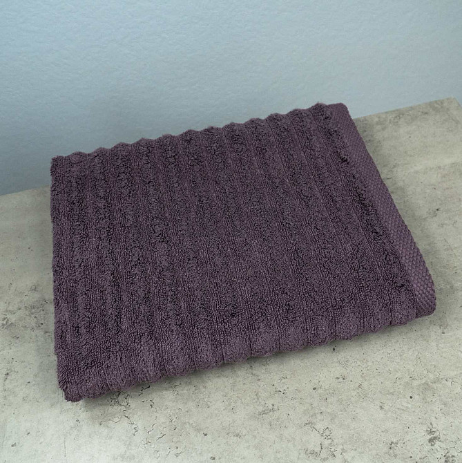 Набір махрових рушників Зеро Твіст 3шт GM Textile 50x90см, 50x90см, 70x140см 550г/м2 (Виноградний) Суми - фото 2