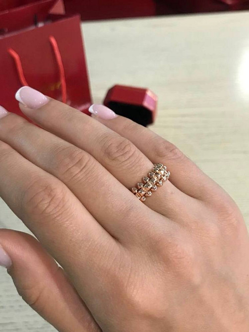 Cartier кільце з зубчиками в трьох кольорах Одеса - фото 9