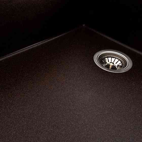 Гранітна мийка для кухні Platinum 8650 DIAMOND матова Шоколад Коломия