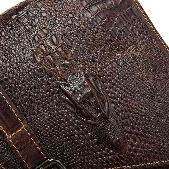 Сумка-месенджер тиснення під екзотику Vintage 20038 Коричнева Київ