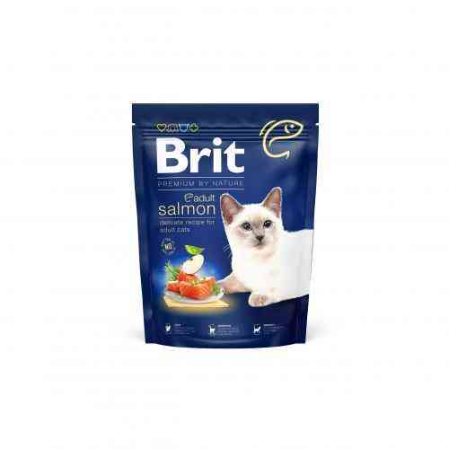 Сухий корм Brit Premium Cat by Nature Adult Salmon для кішок із лососем, 300 г Київ