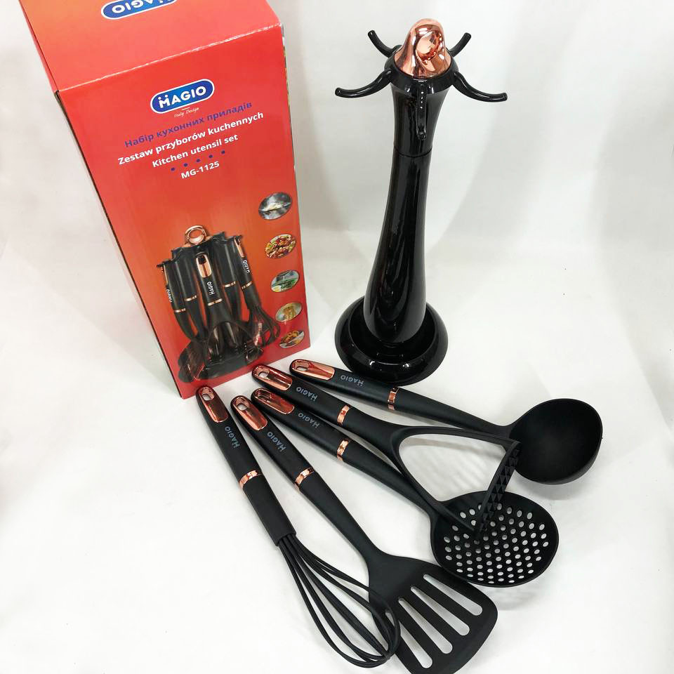 Силіконовий набір для кухні Magio MG-1125, Нейлоновий набір для кухні, Кухонні предмети силікон PX-27 Львів - фото 3