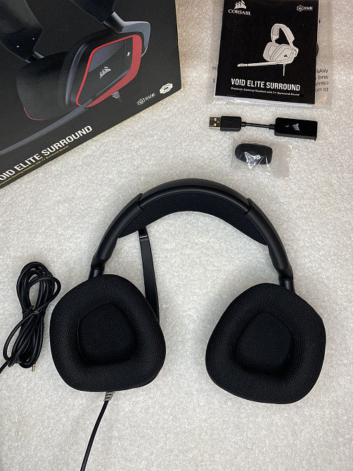 Игровая гарнитура Corsair VOID ELITE Surround 7.1 с микрофоном, совместимая с PC, PS4, Xbox, CA-9011206-EU Киев - изображение 3