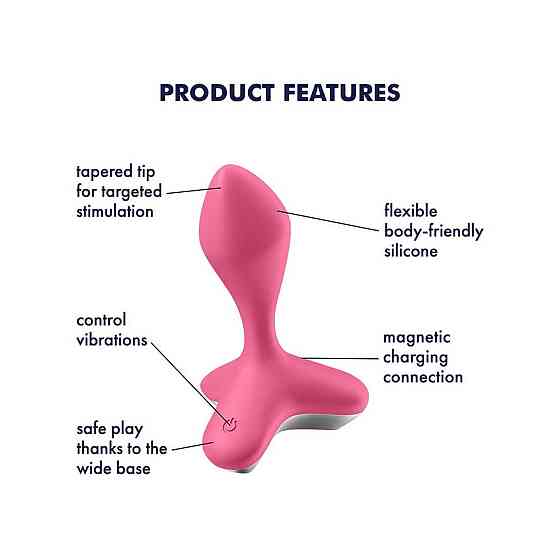 Анальная пробка с вибрацией в футуристическом дизайне Satisfyer Game Changer, розовый Sex Aura Киев