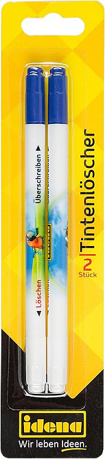 Коректор-ручка двосторонній для чорнил Idena 509047-2 набір 2 шт синій наконечник Київ - фото 1