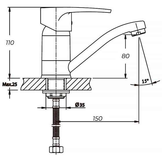 Змішувач для умивальника Haiba Ceba 555    ( HB0035 ) 24239 Харьков
