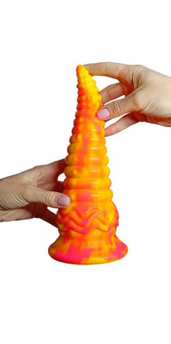 Рельєфне дилдо Rattle tail Sex Aura Київ - фото 4