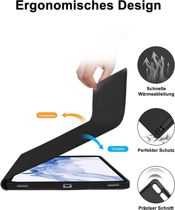 Противоударный чехол-книга IVEOPPE с клавиатурой Samsung Galaxy Tab S7 FE/S7+/S8+ 12.4