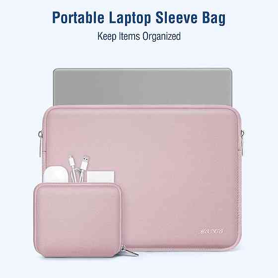 Чохол для ноутбука Mosiso Laptop Sleeve Neoprene baby pink 11" 31x23x2 см водонепроникний флісовий тонкий Київ