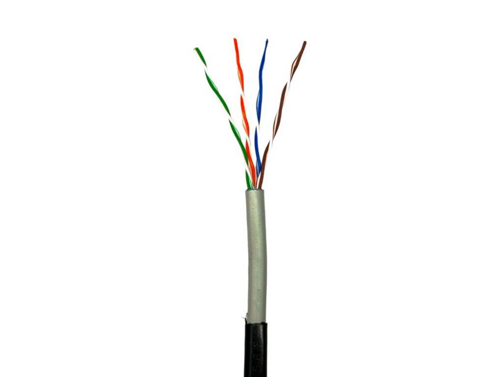 Кабель мережевий кручена пара для зовнішніх робіт Gear CAT.5E UTP-CU-4Px2x0.51 Outdoor PVC+PE Київ - фото 1