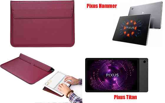 Чохол-конверт VitoCase для Pixus Hammer, Pixus Titan, з функцією підставки для планшета Бордовий Київ