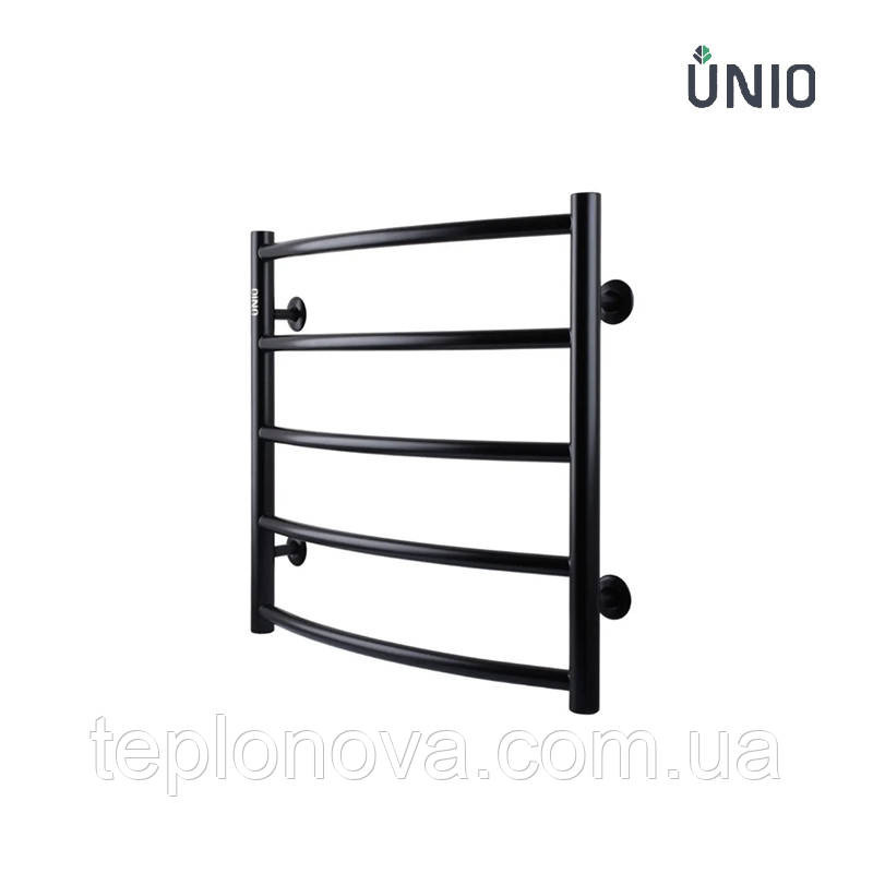 Полотенцесушитель Черный Нержавейка UNIO 500x530-5 Лесенка Дуга Елит Черная Черновцы - изображение 1