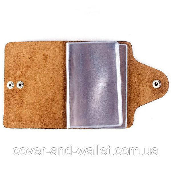 Маленькая кожаная визитница на кнопке ST Leather Киев - изображение 6