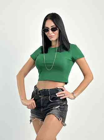 Облегающая укороченная футболка 