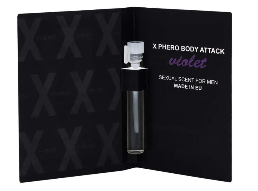 Духи с феромонами для мужчин X phero Men Violet Body Attack, 1 ml Sex Aura Киев - изображение 2