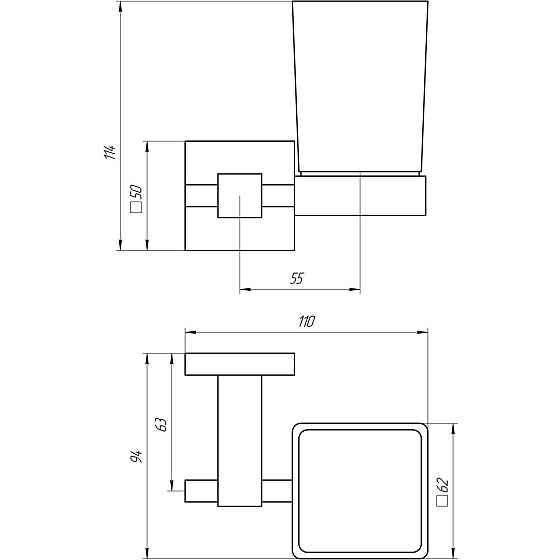 Стакан одинарный Globus Lux SQ 9409 SUS304 Киев