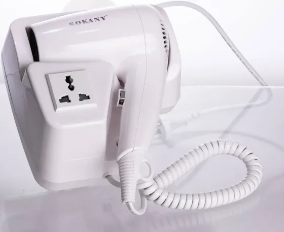 Фен настінний SK-CF-2217, професійний, 2 швидкості, 2 режими нагріву, насадка-концентратор, компактний Одеса