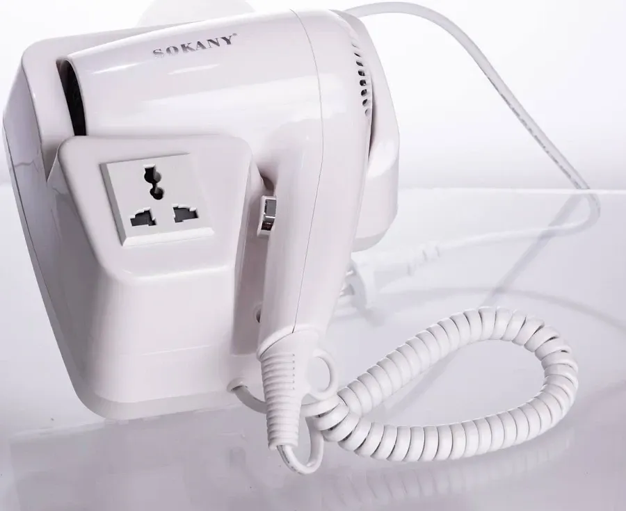 Фен настінний SK-CF-2217, професійний, 2 швидкості, 2 режими нагріву, насадка-концентратор, компактний Одеса - фото 1