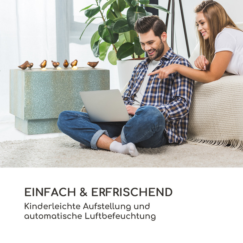 Садовый фонтан Waterbirds LED 60 x 47 x 30 см цементно-серый алюминий (Германия, читать описание) Ровно - изображение 6