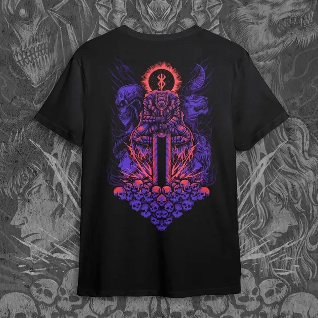 Футболка чоловіча з  принтом Берсерк Гатс и Гриффин Розмір 48 Дніпро - фото 1