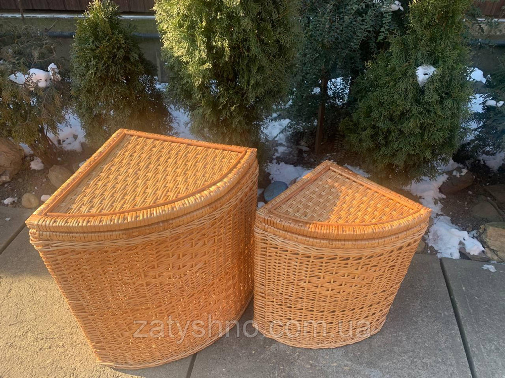 Корзины плетеные угловые из лозы для белья Киев - изображение 2