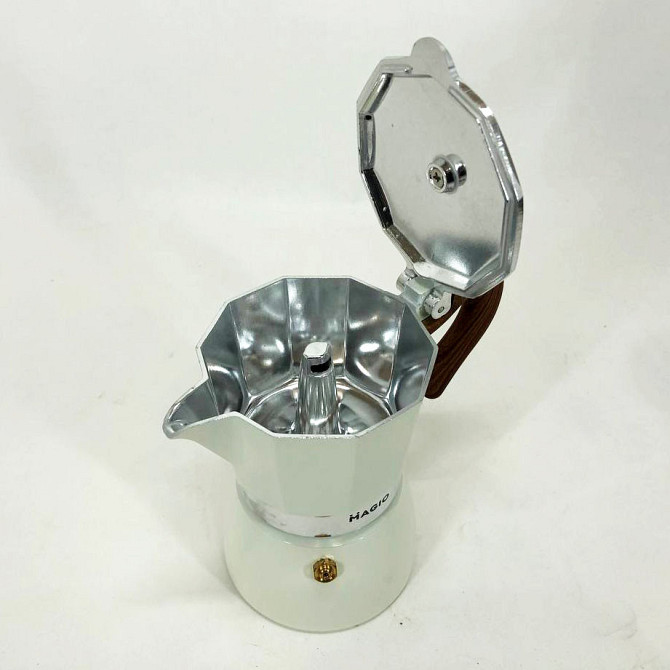 Гейзерна кавоварка сталь Magio MG-1007 150 мл, Гейзерна турка для кави, Гейзерна кавоварка HS-183 3 чашки Київ - фото 2