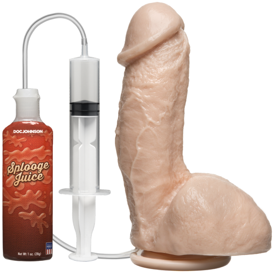Кончающий фаллоимитатор Doc Johnson The Amazing Squirting Realistic Cock, ПВХ, диаметр 5,1см Sex Aura Киев