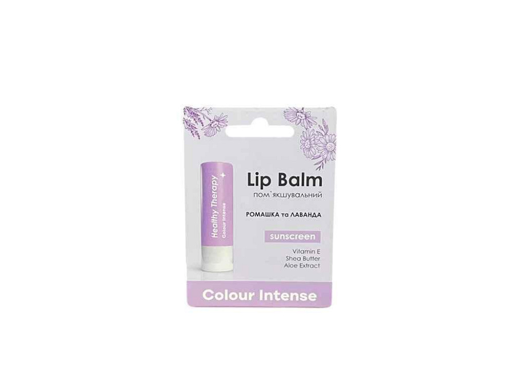 Бальзам д/губ помякшуючий Ромашка та Лаванда LIP BALM Healthy Therapy 05 5g ТМ   Solmir Київ - фото 1