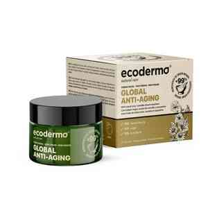 Антивіковий крем з олією камелії та екстрактом індійської генціани Global Anti-aging Ecoderma, 50 мл Дніпро