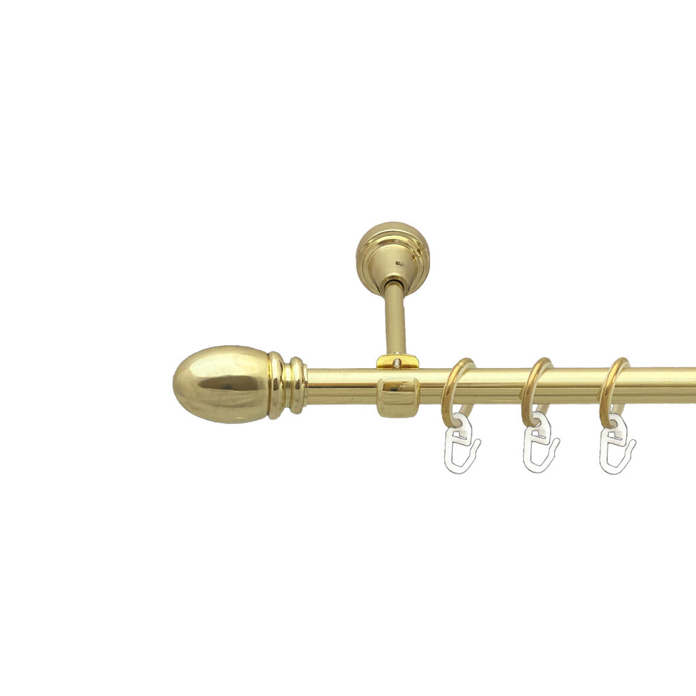 Карниз Orvit Белуно металевий однорядний відкритий Золото 16 мм 160 см (00-00014031) Львов - изображение 1