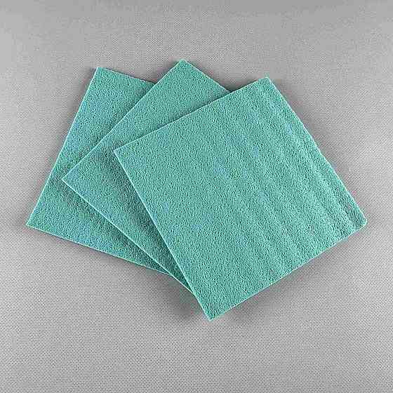 Салфетка губчатая влагопоглощающая из натуральной целлюлозы 16*16 "Vivat" (аЗ) (1 пачка) Харків