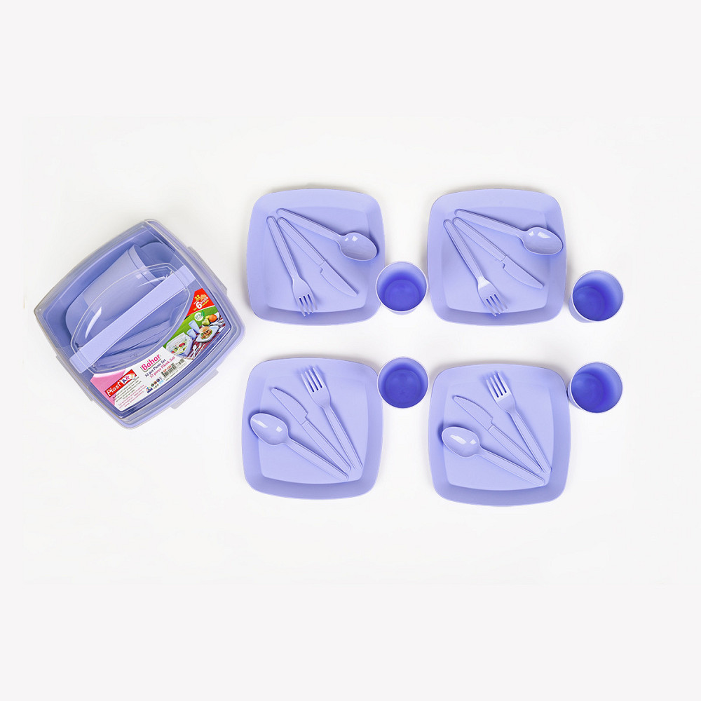 Набор посуды для пикника на 6 персон 32 предмета белый SP-180 