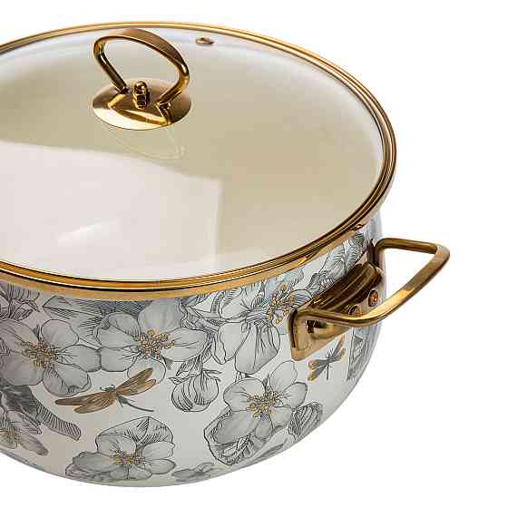 Yiwu Емальована каструля об'ємом 6,5 л для газових, електричних та індукційних плит HP-2-107 Киев