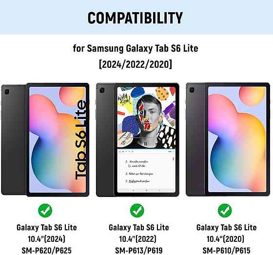 Чехол с Bluetooth клавиатурой для Samsung Galaxy Tab S6 Lite 10.4”2024/2022/2020 (SM-P625/P620/P610/P615/P613/P619) из Германии Днепр