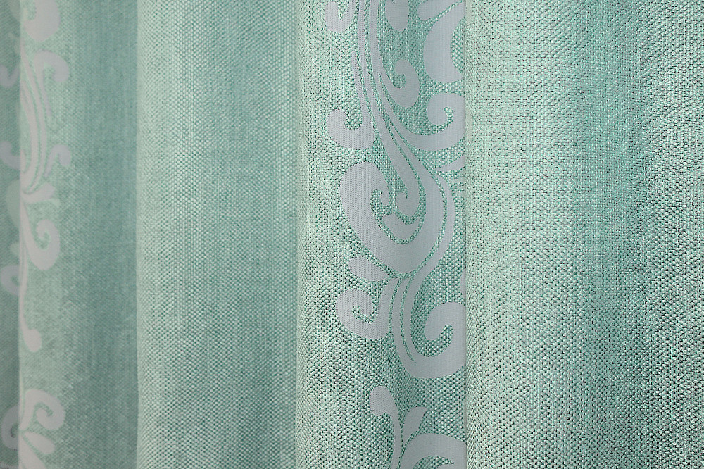 Комплект готових штор VR-Textil Льон № 1157ш Блакитний 140х270 см 2 шт (39-765 ) Київ - фото 8