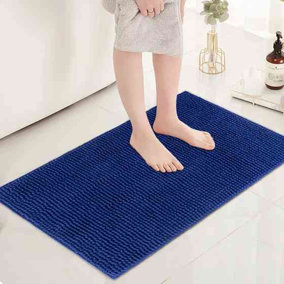 Коврик для ванной комнаты и душа Bathlux изготовлен из специального нескользящего материала Синий Каменец-Подольский