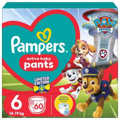 Подгузники Pampers Extra Large Размер 6 (14-19 кг) Paw Patrol 60 шт (8006540863657) Винница