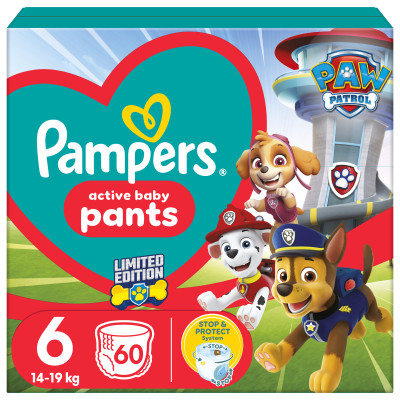 Підгузки Pampers Extra Large Розмір 6 (14-19 кг) Paw Patrol 60 шт (8006540863657) Вінниця - фото 1