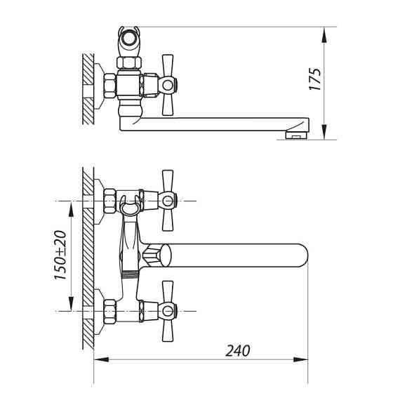 Змішувач для ванни Zerix DMT-3-B 722 Харків