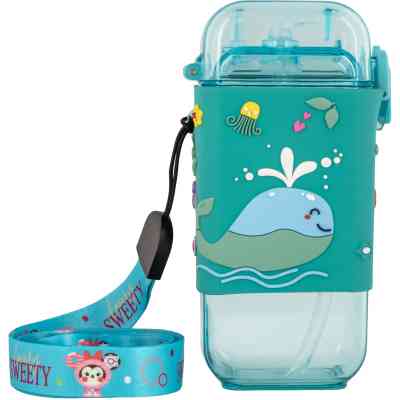 Поїльник-непроливайка Baby Team З силіконовою трубочкою та ремінцем 225 мл (4824428050913) Вінниця