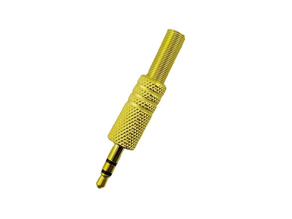 Перехідник 3,5 miniJack AUX (папа) 2pin метал з пружинойю ТМ Gerlax Київ - фото 1